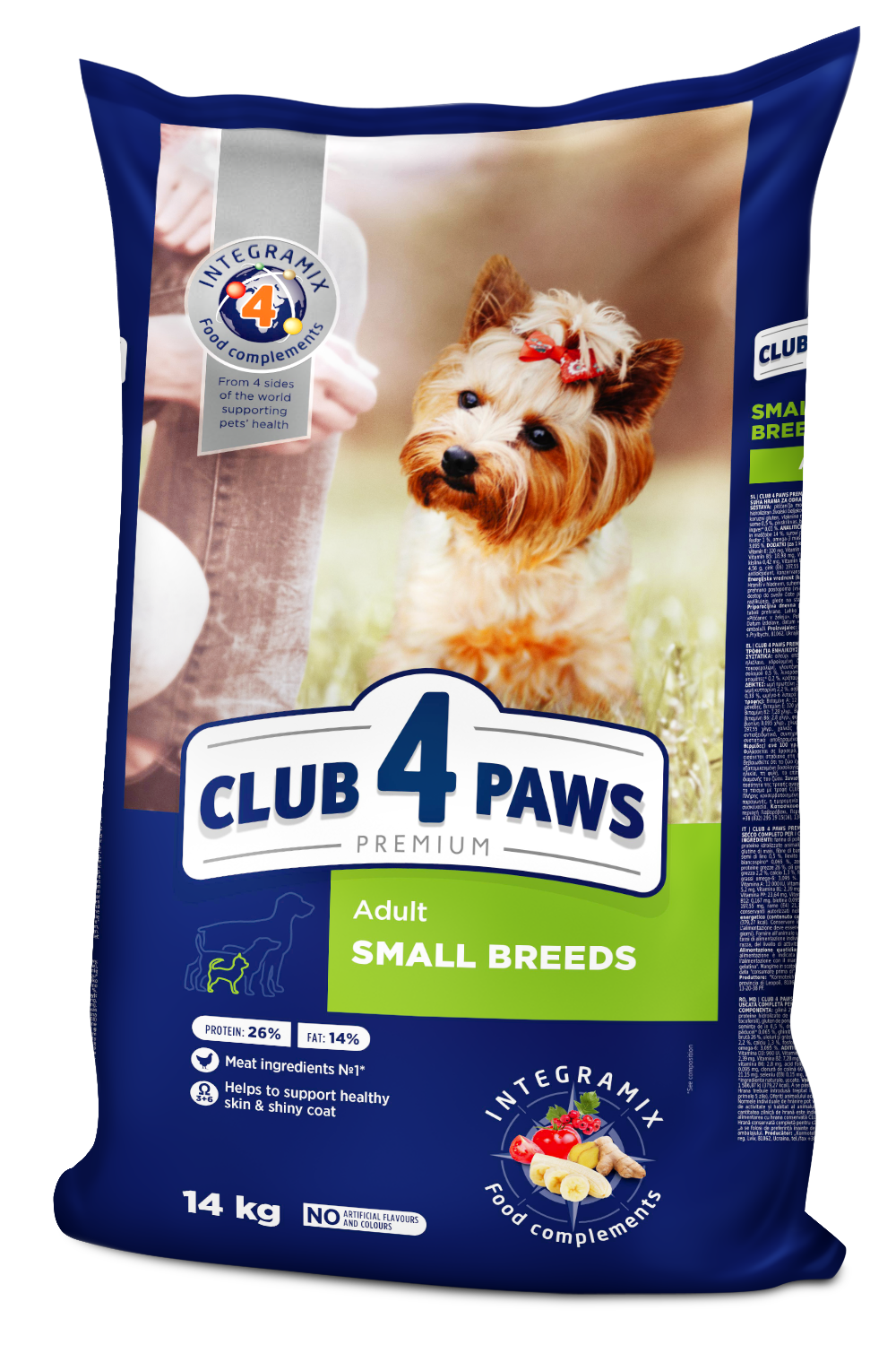 CLUB 4 PAWS Premium For Small Breeds, Complete Dry Pet Food for Adult Dogs