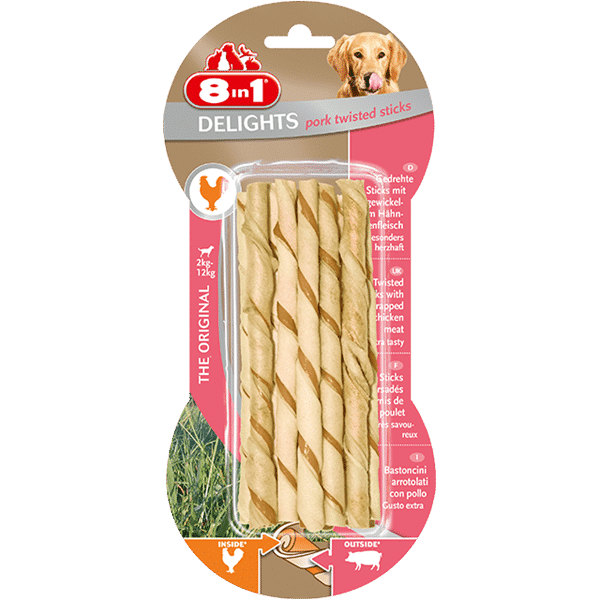 8in1 Delights Twisted sticks Pork, XS (10pc)