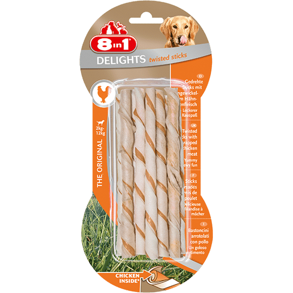 8in1 Delights Twisted sticks Chicken, XS (10pc)