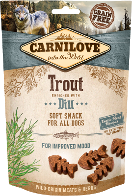 Carnilove Dog Soft Snack Trout with Dill, 200g