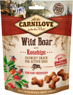 Carnilove Crunchy dog Snack Wild Boar with Rosehips, 200g