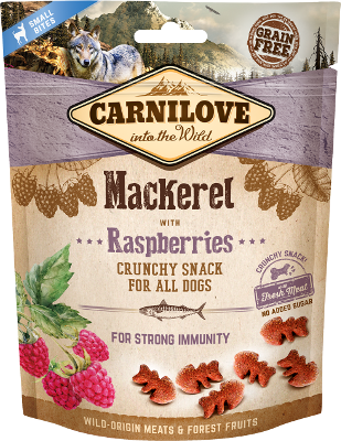 Carnilove Crunchy dog Snack Mackerel with Raspberries, 200g