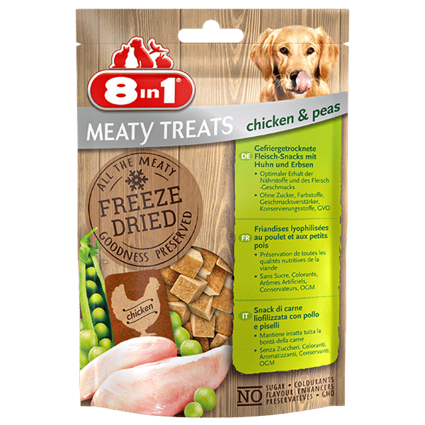 8in1 Meaty Treats Freeze Dried Chicken & Peas