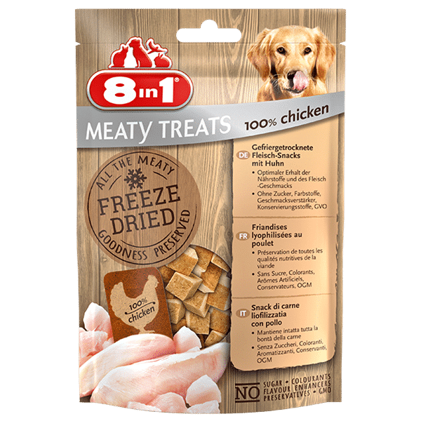 8in1 Meaty Treats Freeze Dried 100% Chicken Breast