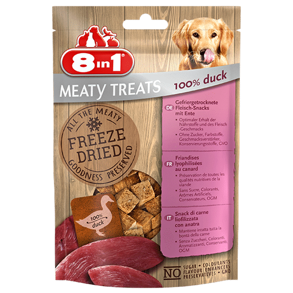 8in1 Meaty Treats Freeze Dried 100% Duck Breast