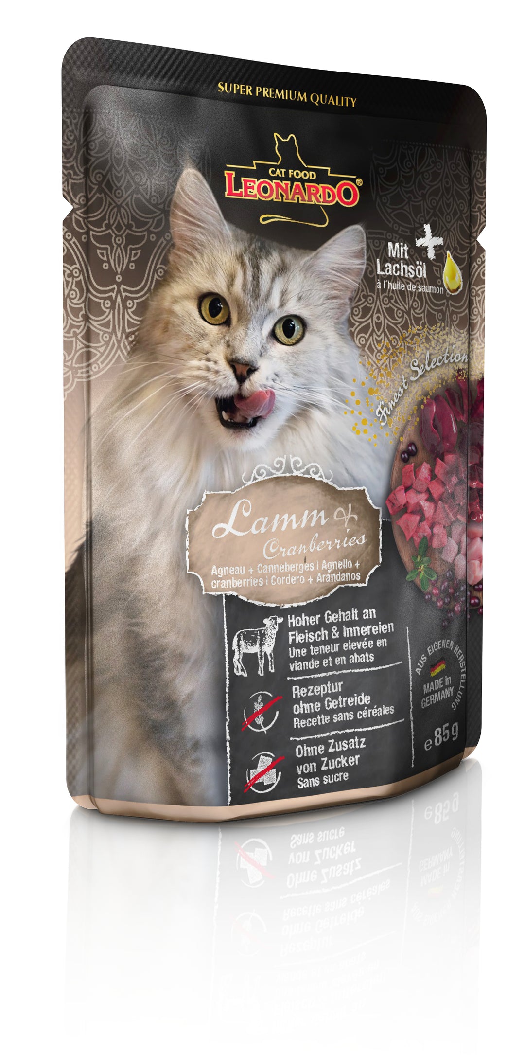 Leonardo Cat pouch Lamb & Cranberries, 85g