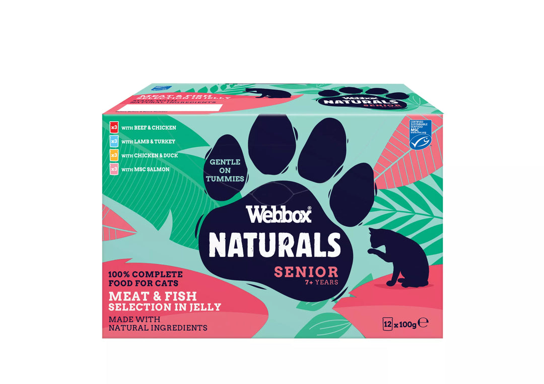 Webbox Natural Senior Cat Mixed in Jelly Selection, 12 Pack