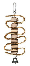 Natural Living Gnawing Wood with Straw Ribbon