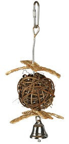 Natural Living Wicker Ball with Bell