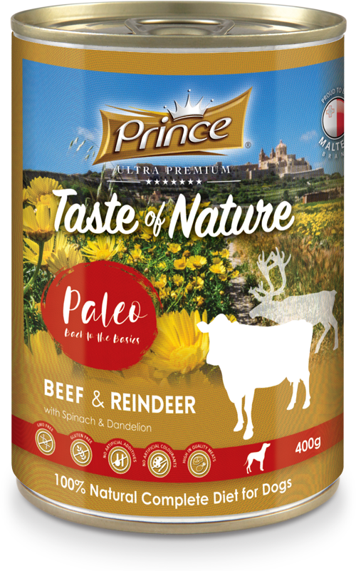 Prince Taste of Nature tin, Beef & Reindeer 400g