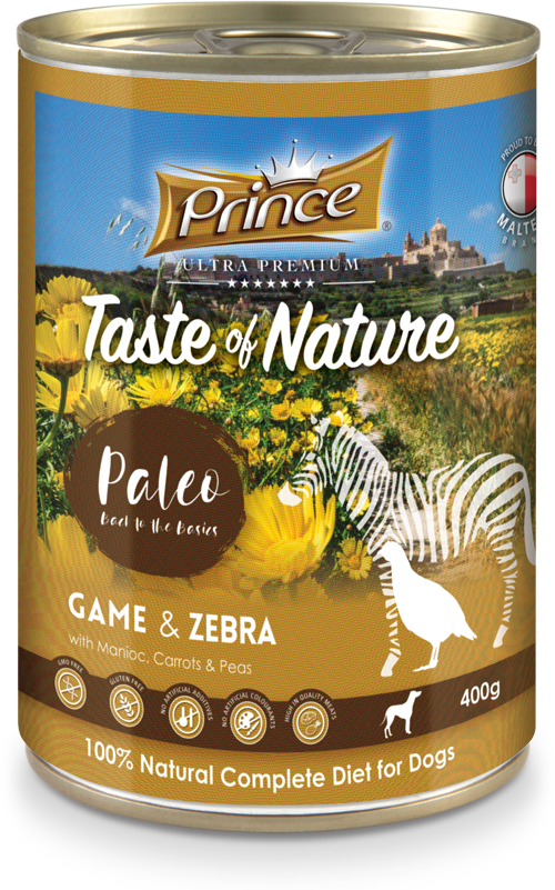 Prince Taste of Nature tin, Game & Zebra - 400g
