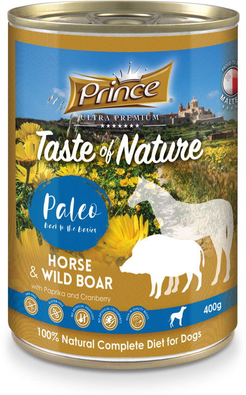 Prince Taste of Nature tin, Horse & Wildboar 400g