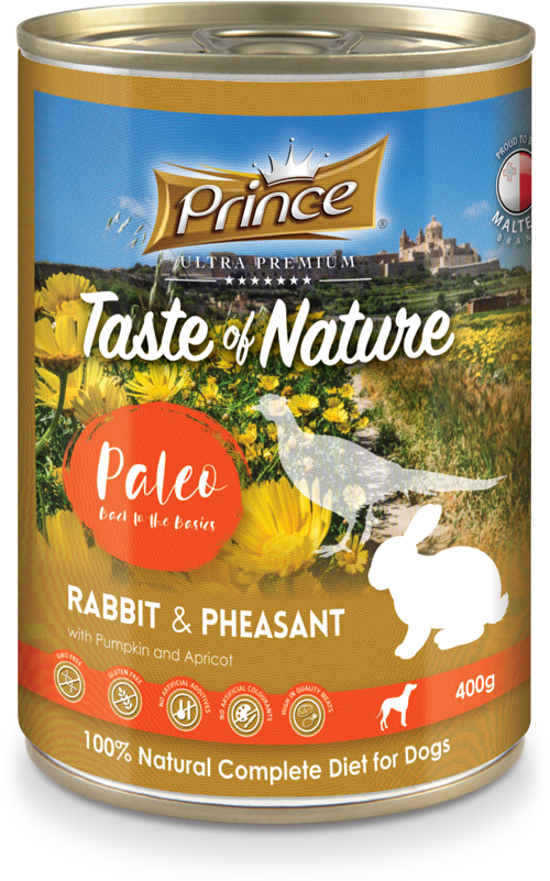 Prince Taste of Nature tin, Rabbit & Pheasant with Pumpkin and Apricots - 400g