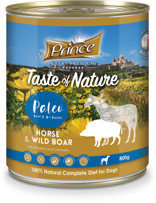 Prince Taste of Nature tin, Horse & Wildboar with Paprika & Cranberry 800g