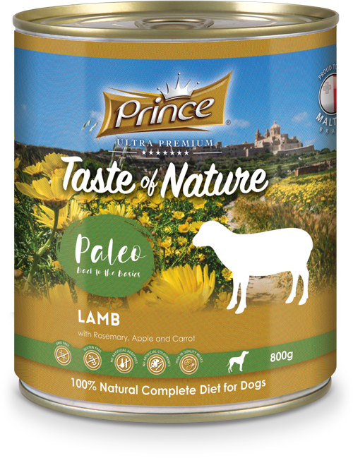 Prince Taste of Nature tin, Lamb, Rosemary, Apple & Carrot 800g
