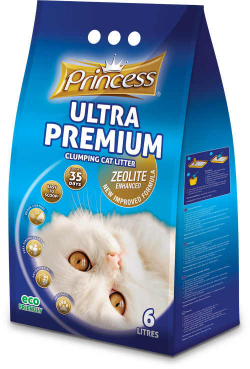Princess Ultra Premium clumping zeolite litter, Baby Powder