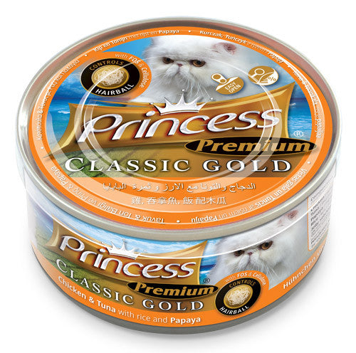 Princess Classic Gold - Chicken & Tuna with Rice & Papaya (Controls Hairball)