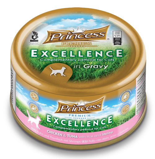 Princess Excellence Chicken & Tuna with Rice and Shrimp 70g