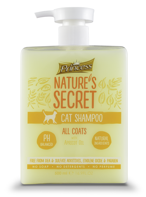 Princess Nature's Secret Cat Shampoo All Coats with Apricot oil, 500ml