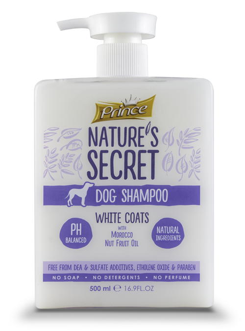 Prince Nature's Dog Shampoo White Coats with Morocca Nut Fruit Oil, 500ml
