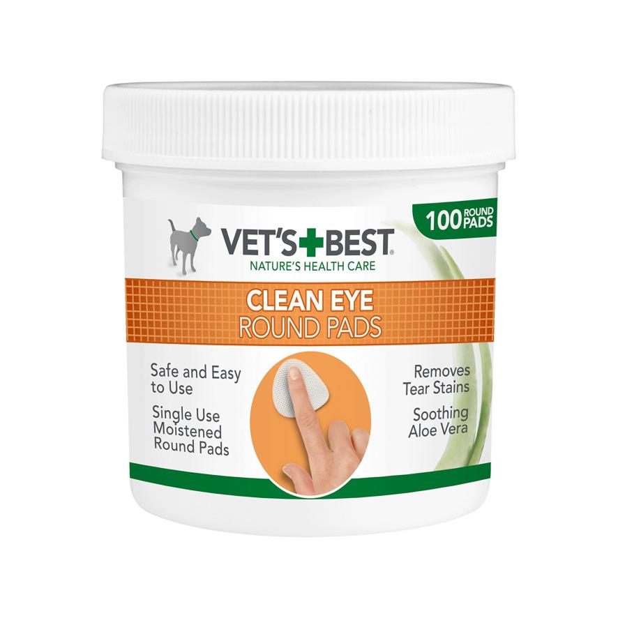 Vet's Best Clean eye Round pads, 100pc