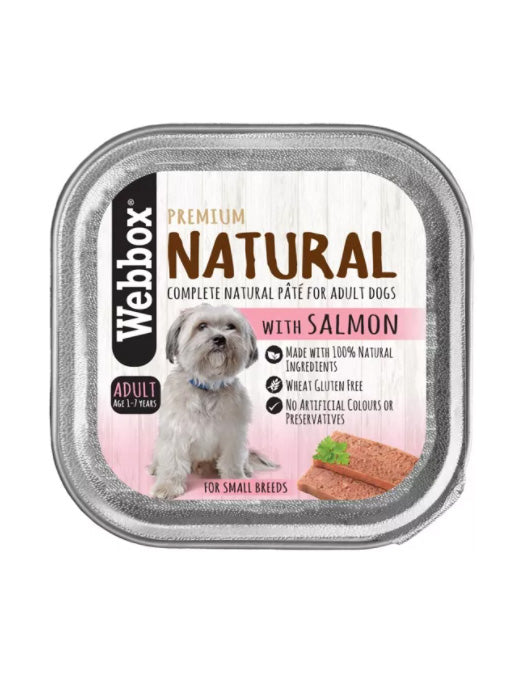 Webbox Natural Small Adult Dog Salmon AluTray, 150g