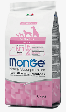 Monge Dog Dry All Breeds Adult Pork, Rice & Potatoes