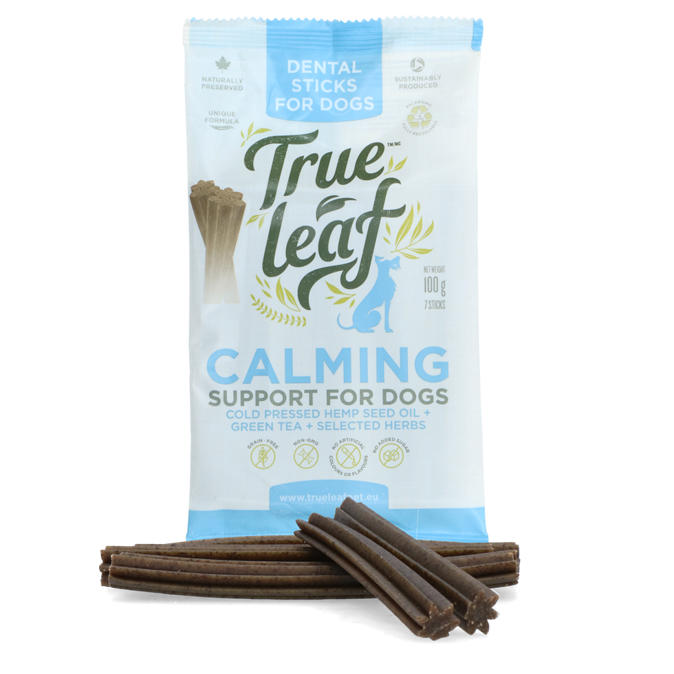 True Leaf Hemp dog treats - Calming Dental sticks, 100g