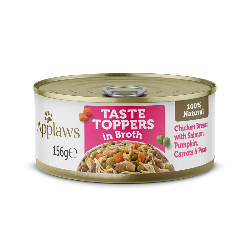 Applaws Tasty Toppers dog tin Chicken Breast with Salmon, 156g