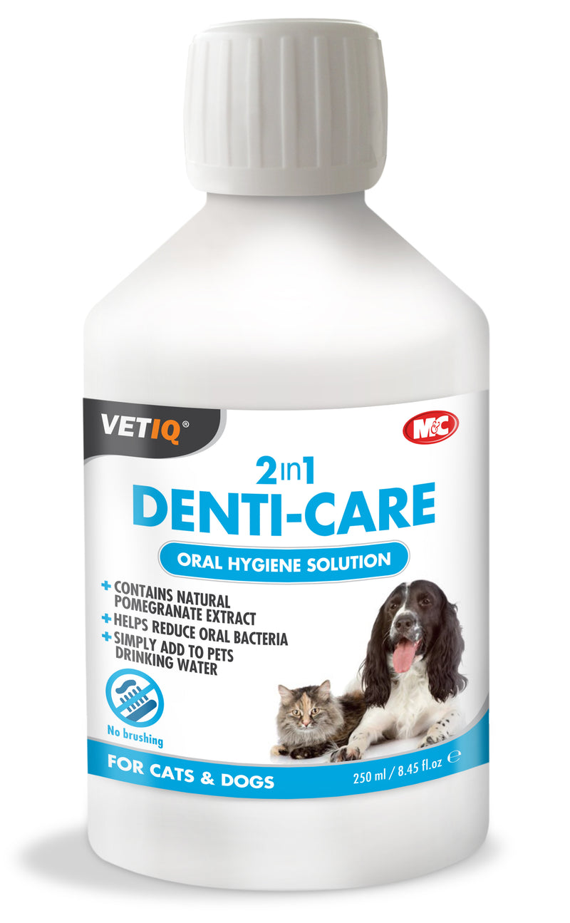 Vet IQ 2 in 1 Denti-Care Oral hygiene Solution, 250ml