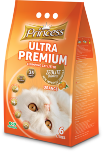 Princess Ultra Premium clumping zeolite litter, Orange