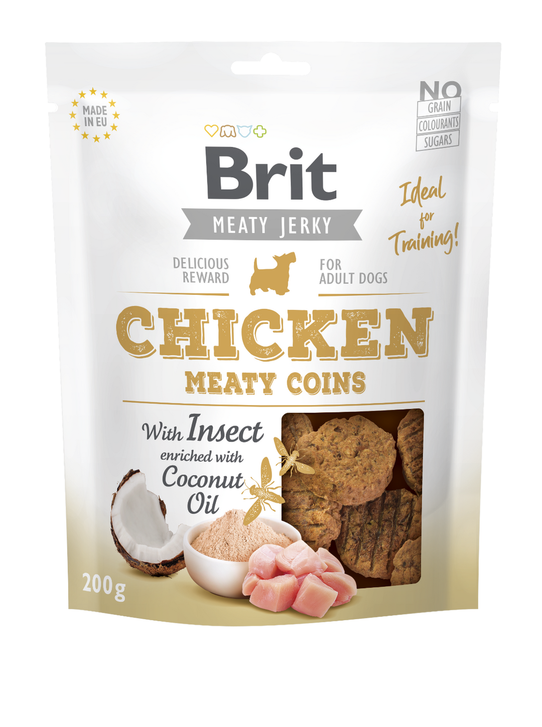 Brit Jerky Chicken coins, 80g