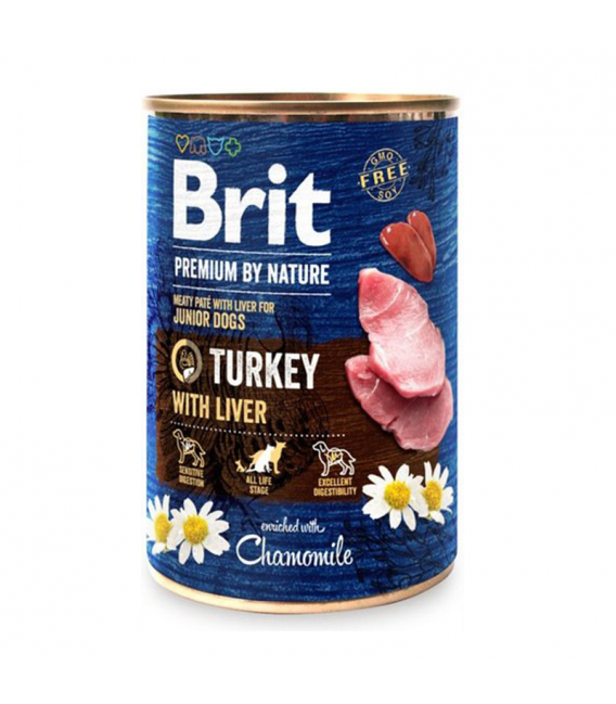 Brit Premium by Nature tins 800g- Turkey with Liver