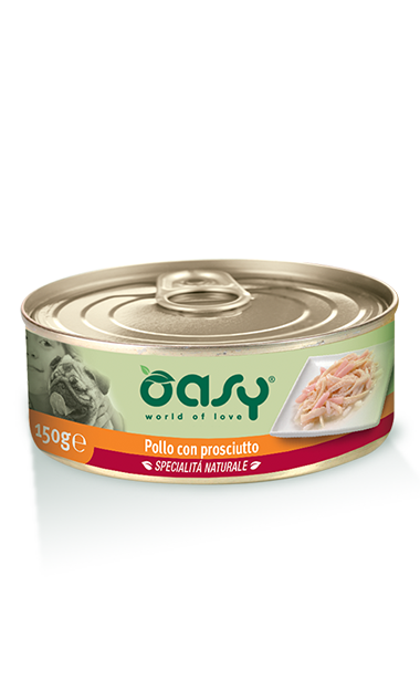 Oasy Dog Wet Food, Chicken with Ham