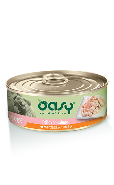 Oasy Dog Wet Food, Chicken with Salmon