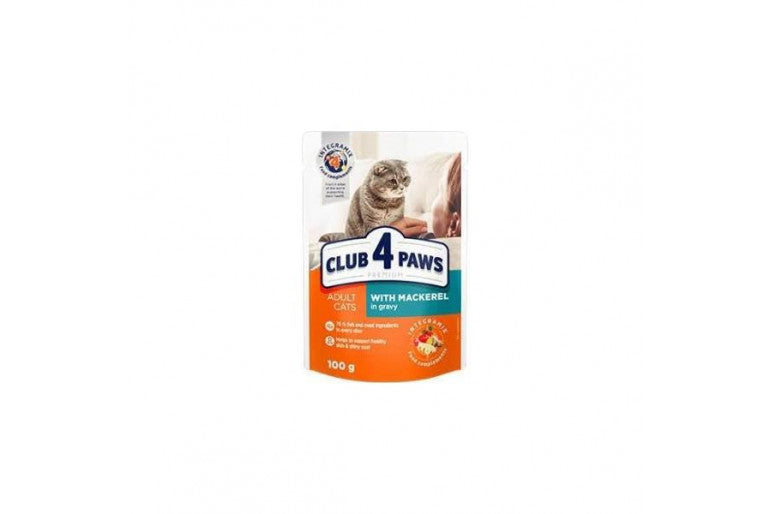 CLUB 4 PAWS Premium Pouches with Mackerel in Gravy