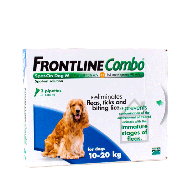 Frontline Combo Dog (3 pack) - Medium, 10 - 20 Kgs