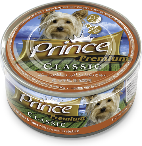 Prince dog Premium Chicken & Tuna/Rice & Crabstick, 170g