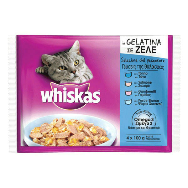 Whiskas Fish Selection in Jelly - 4 pack