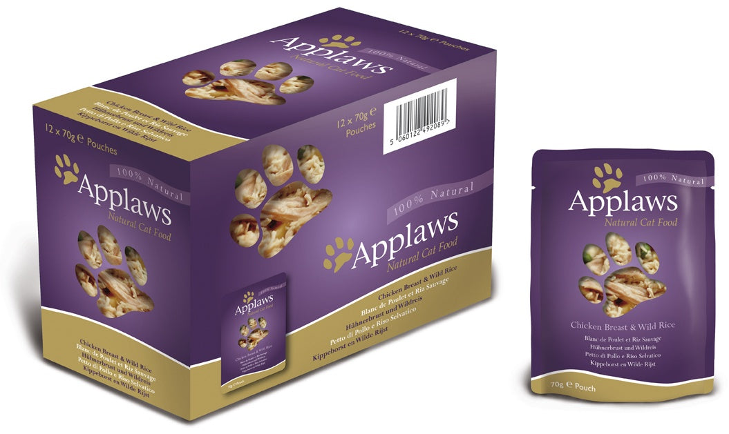 Applaws Pouch Adult Chicken with Wild Rice (1 box, 12 pcs)