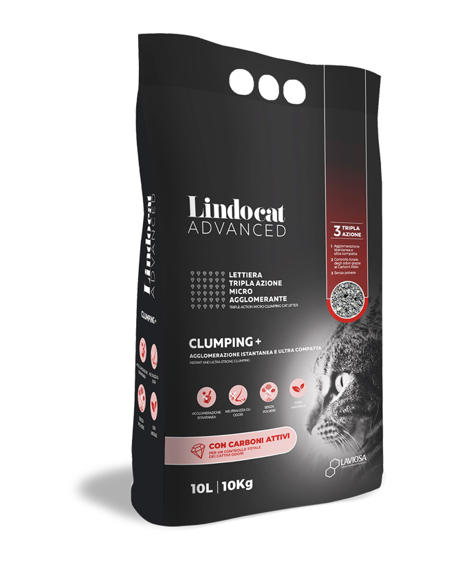 Lindo cat litter Advanced Clumping +Carbon Active, 10kgs