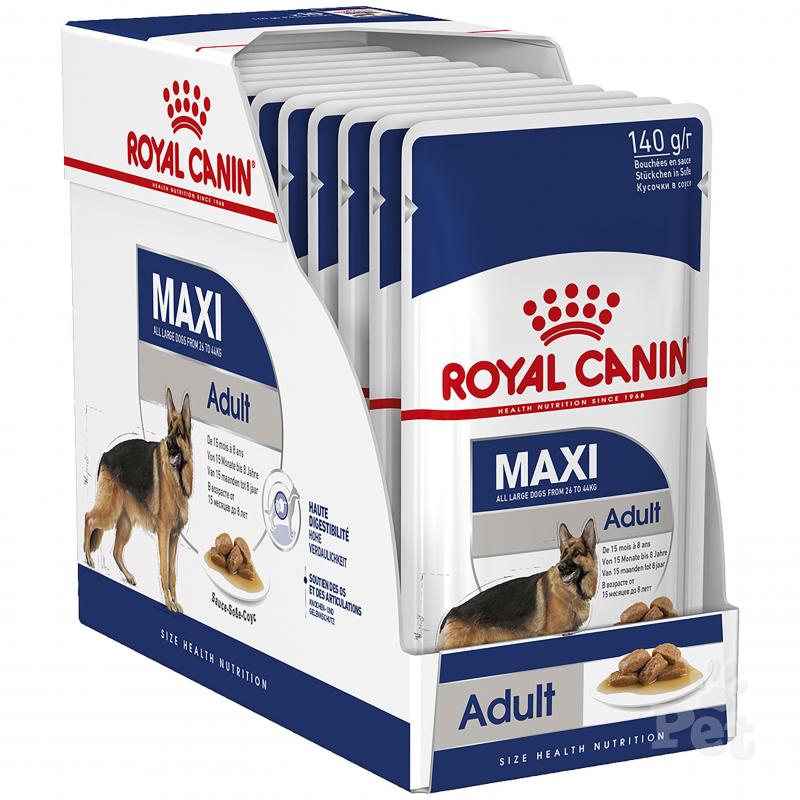 Royal canin Maxi Adult -10 pack pouches (10x140g)