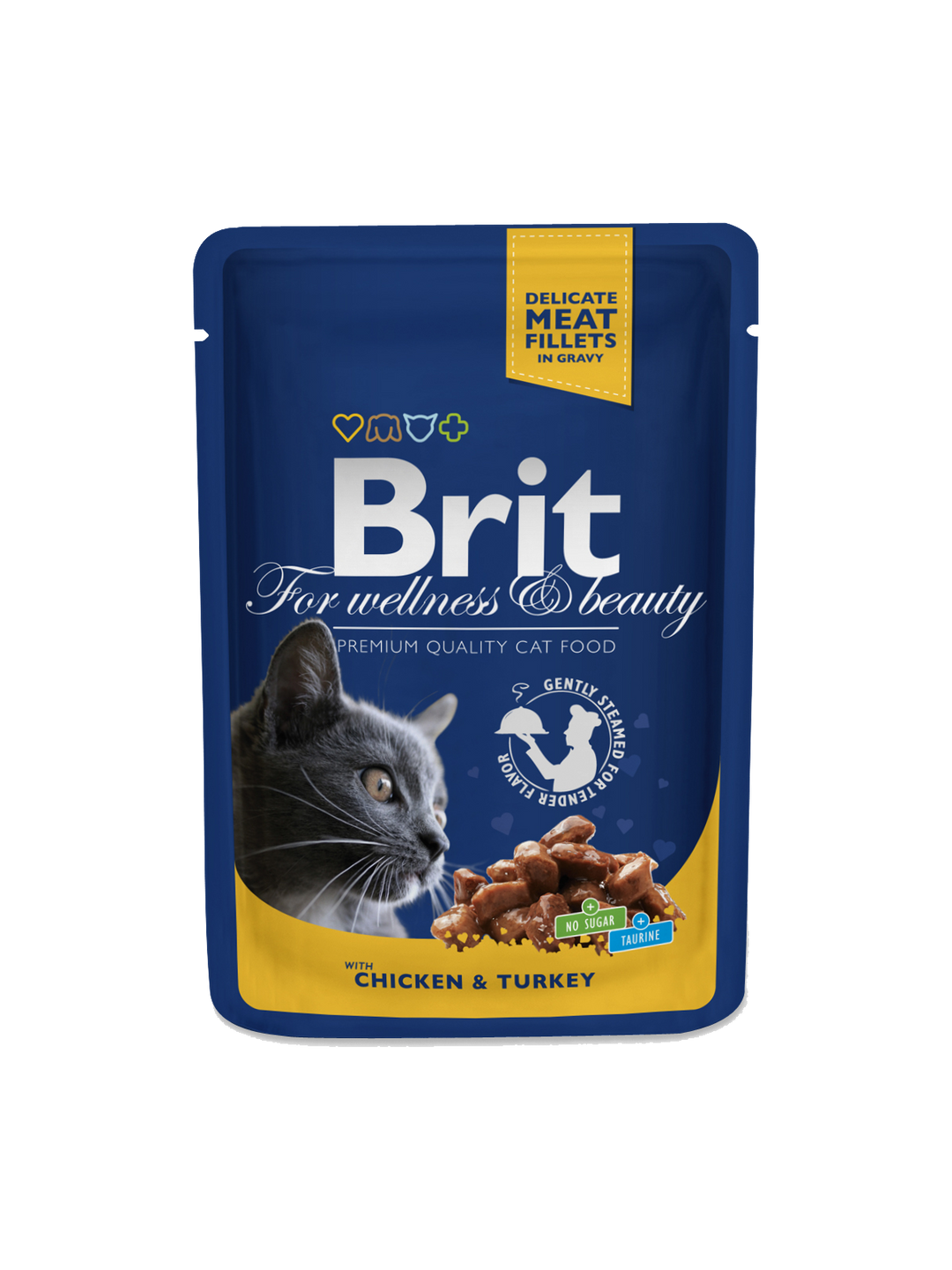 Brit Premium Cat Pouches with Chicken & Turkey,100g
