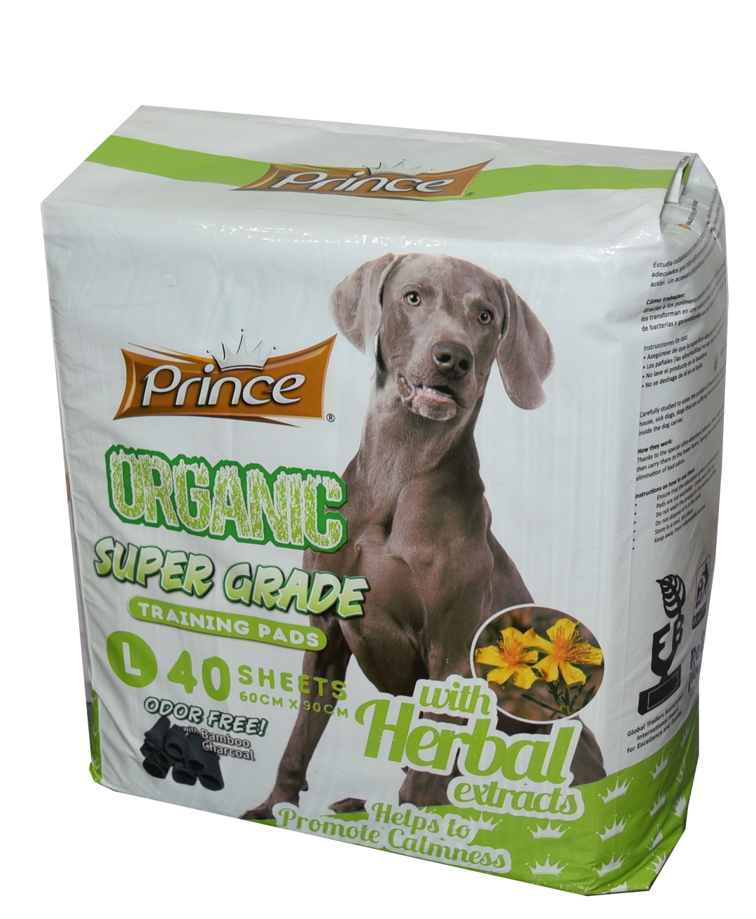 Prince Puppy Super Grade Training Pads, Organic with herbal extracts