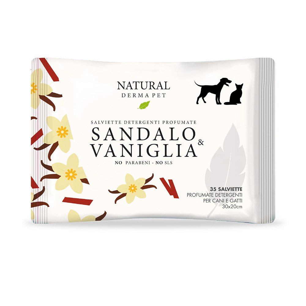 Natural Derma Pet wipes, Sandalo & Vaniglia
