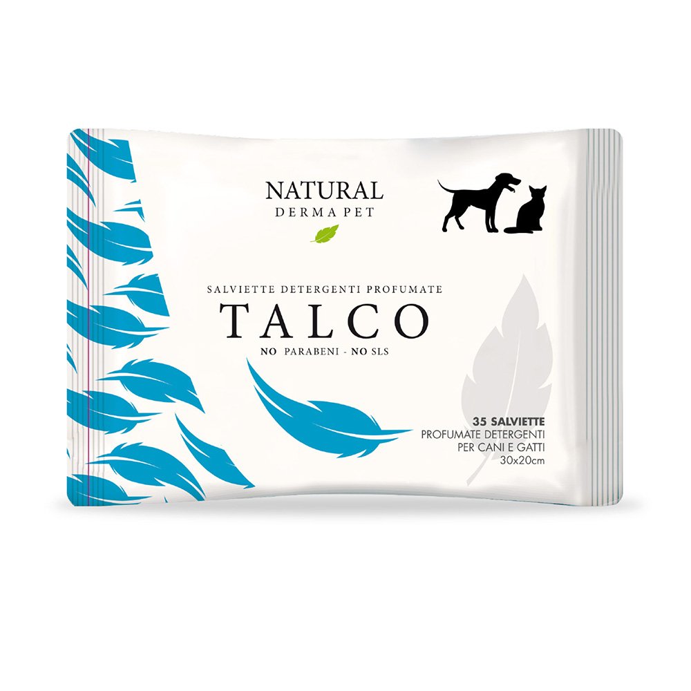 Natural Derma Pet wipes, Talc