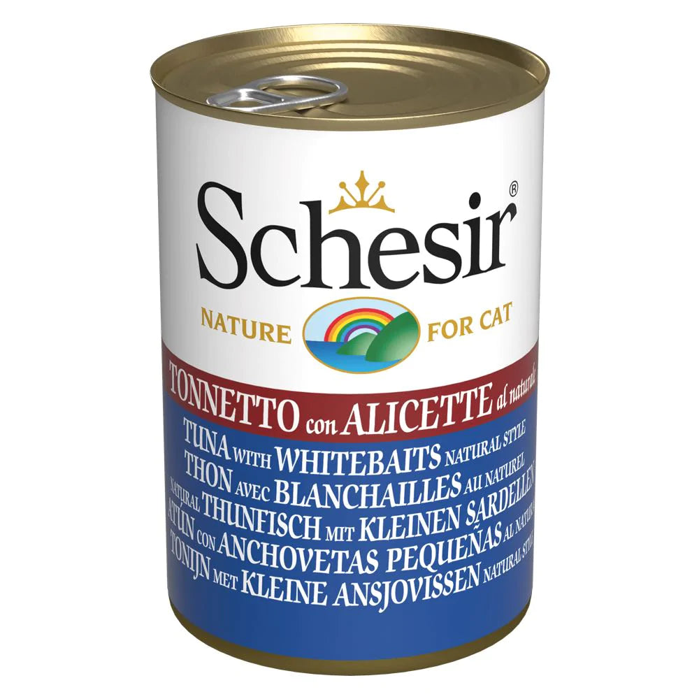 Schesir cat tin, 140g - Tuna with Whitebaits