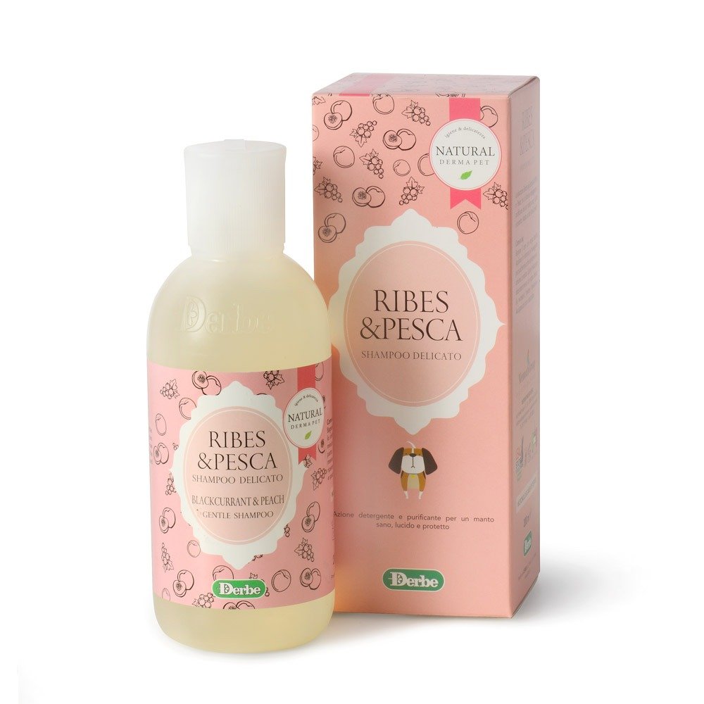 Natural Derma Pet Shampoo, Blackcurrant & Peach, 200ml