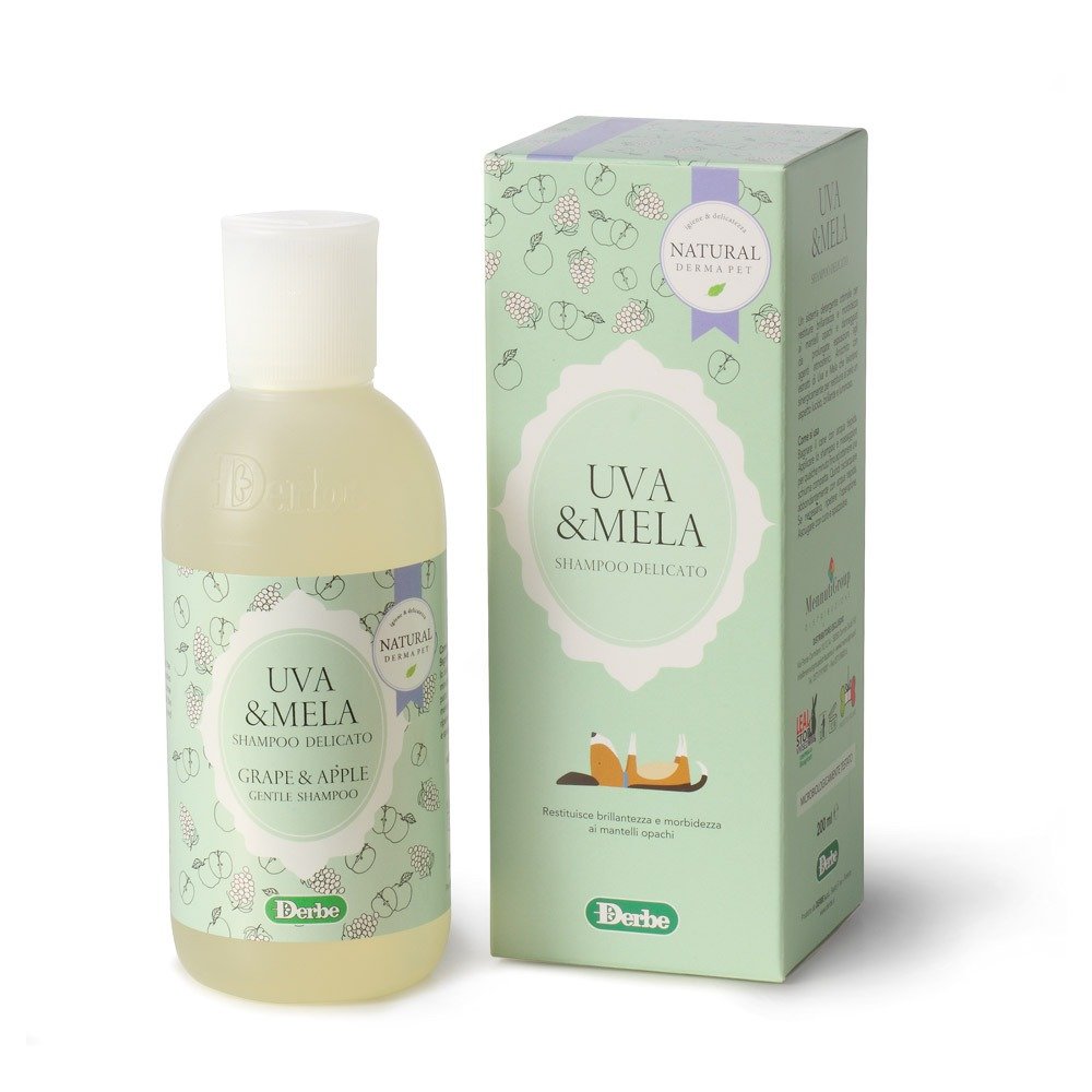 Natural Derma Pet Shampoo, Grapes & Apple, 200ml
