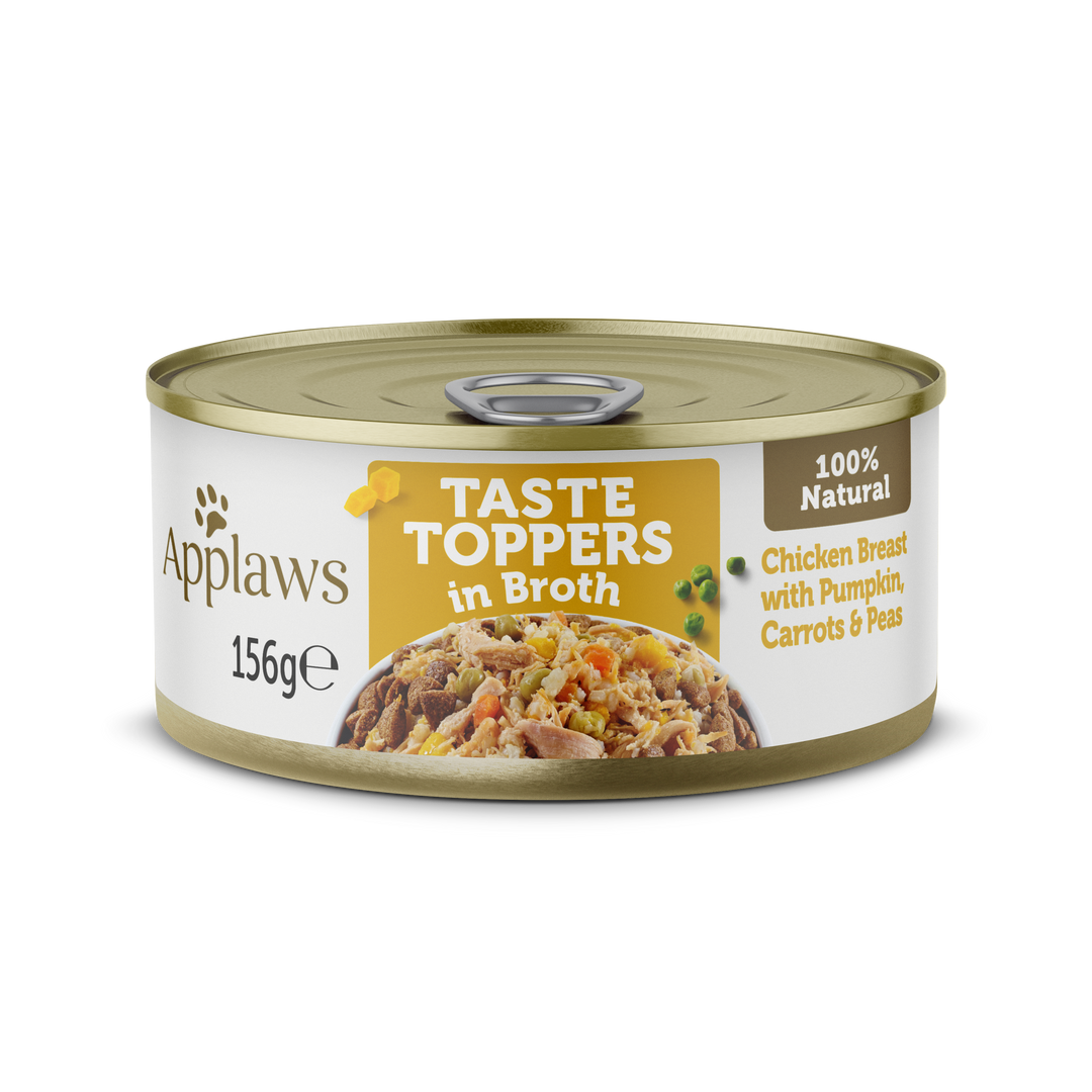 Applaws Tasty Toppers dog tin Chicken Breast with vegetables (Pumpkin,Carrots & Peas) , 156g